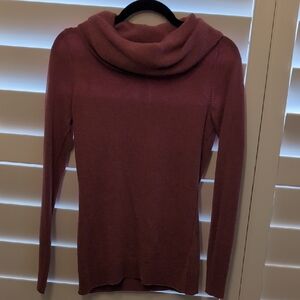Banana Republic Cozy Cowl Neck Sweater - Deep Rose, size XS